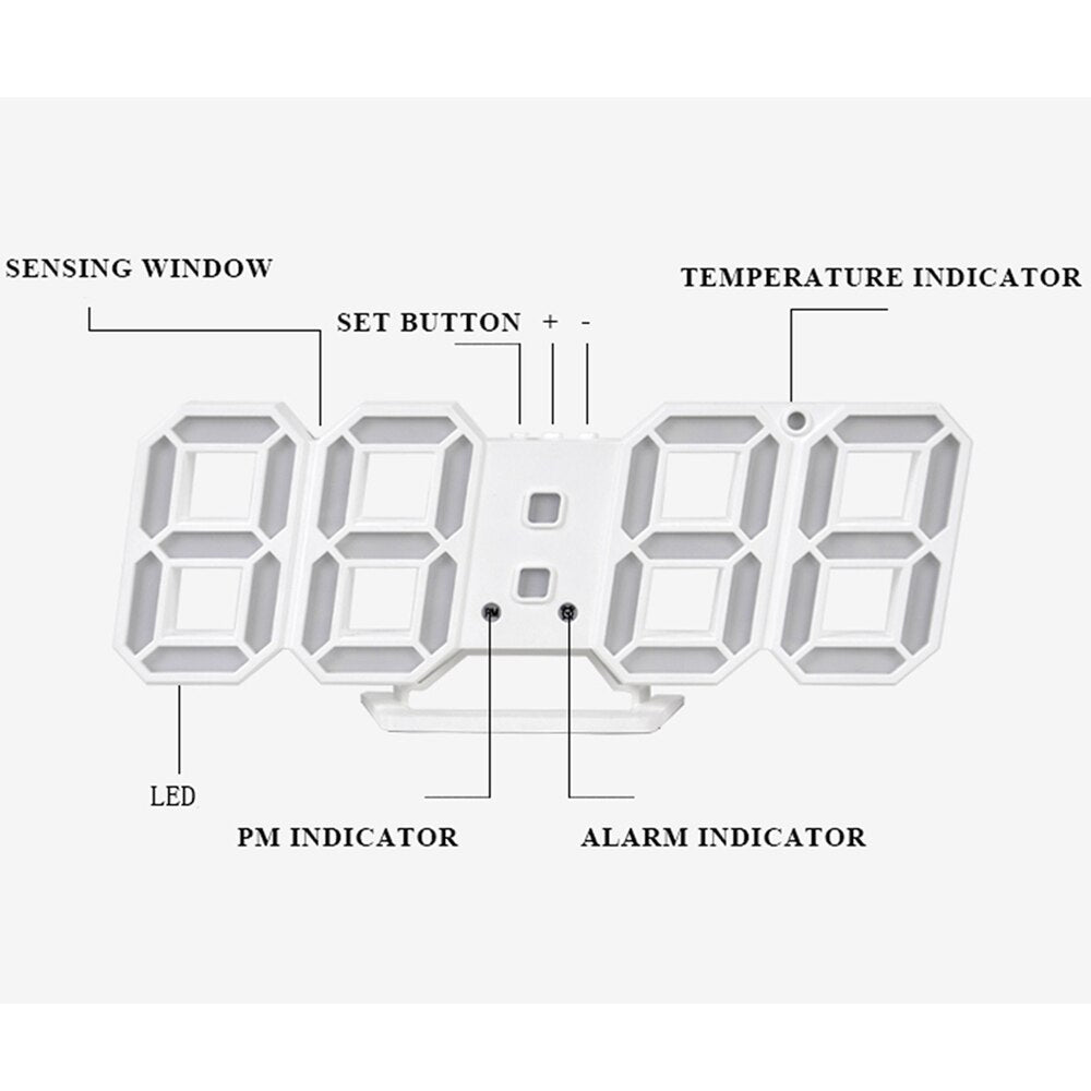 Digital 3D Alarm Clock